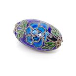 Oriental silver and enamel cloisonne bead