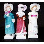 Three Royal Doulton "Kate Greenaway" figurines