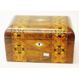 Vintage inlaid walnut jewellery box