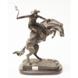 After Frederick Remington bronze figure