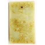 Chinese carved jade Monkey Tree plaque