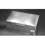 Elizabeth II sterling silver cigarette box