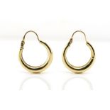 14ct yellow gold hoop earrings