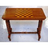 Victorian mahogany & walnut hall table