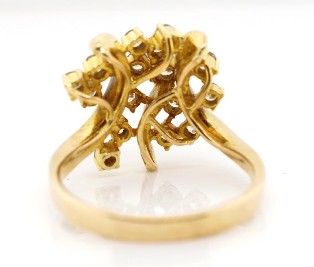 Diamond and 14ct yellow gold ring - Image 4 of 5