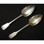 Two George IV sterling silver tablespoons