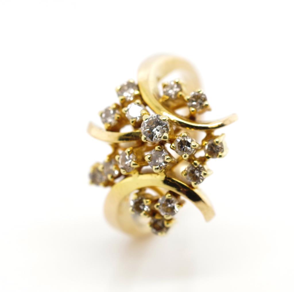 Diamond and 14ct yellow gold ring - Image 5 of 5