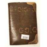 Gold decorated English snakeskin wallet