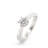 0.46ct Solitaire diamond and 18ct white gold ring