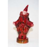 Rare Crown Ducal flambe clown figure