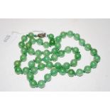Oriental green jade necklace