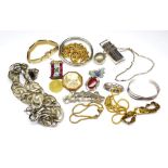 Antique, silver and costume jewellery group