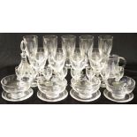 Quantity of Stuart crystal Fern pattern glassware