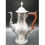 Ornate Barker Ellis silver plate coffee pot