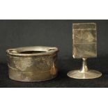 Chinese silver matchbox holder & ashtray