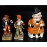 Pair vintage German ceramic figures