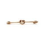 TEST Antique 15ct rose gold knot brooch