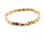 9ct yellow gold pannelled bracelet