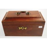 Georgian mahogany tea caddy