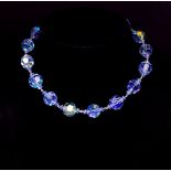 Vintage blue crystal necklace