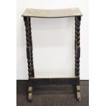 Antique English black japanned side table