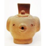 Unusual bird form pottery teapot