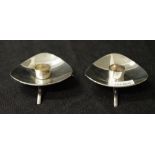 Pair Cohr Denmark silver candlestands