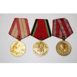Three Russian military medals