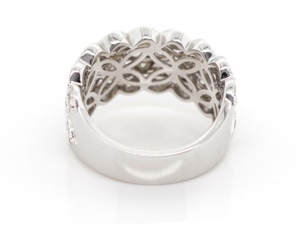 Four tier diamond and 18ct white gold ring - Image 6 of 6