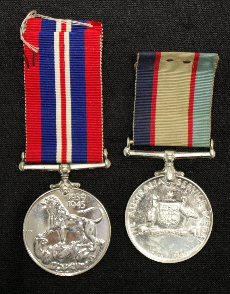 Two Australian WWII service medals - Image 2 of 2