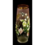 Hand painted Italian glass vase