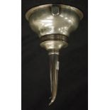 George III sterling silver two part wine funnel