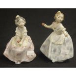Two Lladro girl figurines