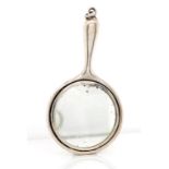 George V miniature silver mirror pendant