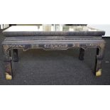 Good Chinese coffee table with carved decoration