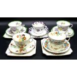 Six various Royal Doulton trios