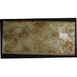 Chinese jade carved figural plaque