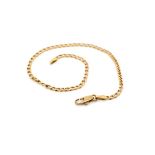 9ct rose gold flat Cuban link bracelet