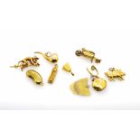 Antique yellow gold charms