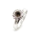 18ct white gold and platinum ring