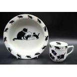 Grimwades "Black Cats" baby plate & cup