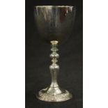 Elizabeth II sterling silver commemorative goblet