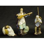 Three Chinese Shiwan ceramic figures