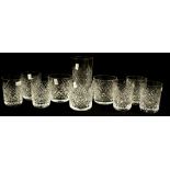 Ten various Waterford crystal "Alana" glasses