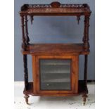 Victorian walnut music cabinet