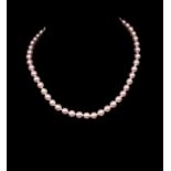 A good Akoya pearl princess length necklace
