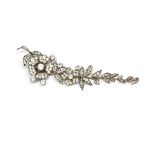 Good German sterling silver floral paste brooch