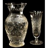 Two various Waterford cut crystal vases