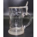 Antique crystal tankards