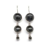 Onyx and silver earrings
